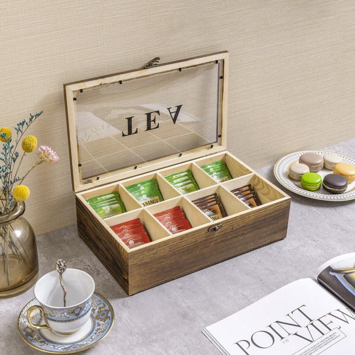 MyGift Wood Tea Bag Holder Box Wayfair